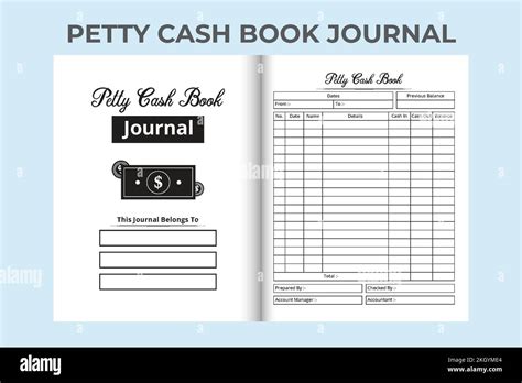 Petty Cash Book Template Kdp Interior Cash In And Cash Out Tracker