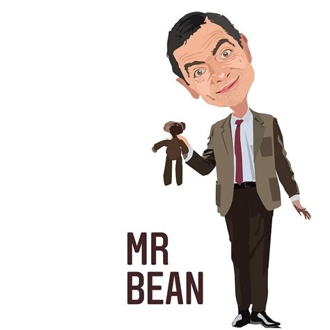 Mr Bean Digital Art By Nadia Hamed