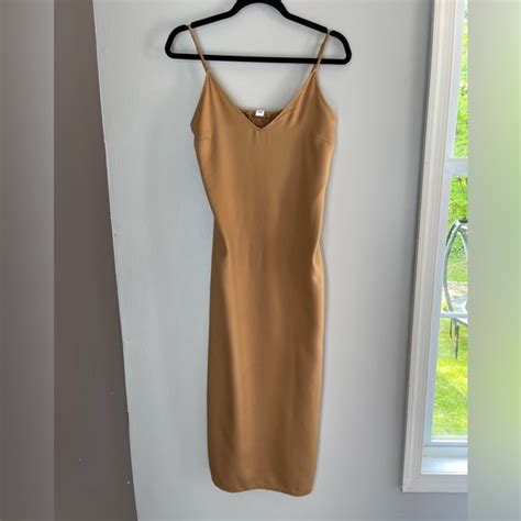 Old Navy Dresses Nwt Satin Smocked Midi Slip Dress Multiple Sizes Color Nude Acacia Poshmark