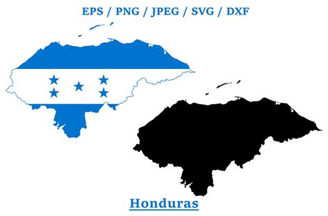 Honduras National Flag Map Design Graphic by terrabismail · Creative ...