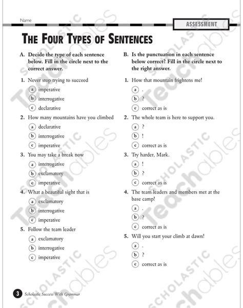 40 Types Of Sentences Worksheet Pdf Worksheet For Fun