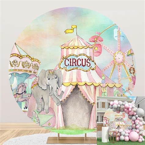 Amazon Leyiyi 6 5x6 5ft Cartoon Circus Carnival Round Backdrop