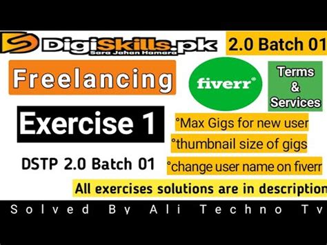 Digiskills Freelancing Exercise Batch Solution Dstp