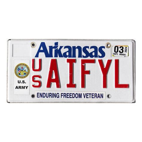 2024 Arkansas Veteran #AIFYL | Military Plates