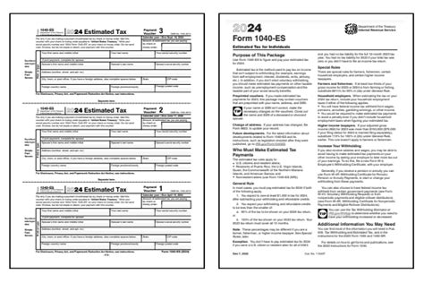 2024 1040 Es Form And Instructions 1040es