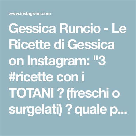 Gessica Runcio Le Ricette Di Gessica On Instagram Ricette Con I