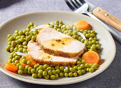 Rôti de porc aux pois cuisinés Eureden Foodservice