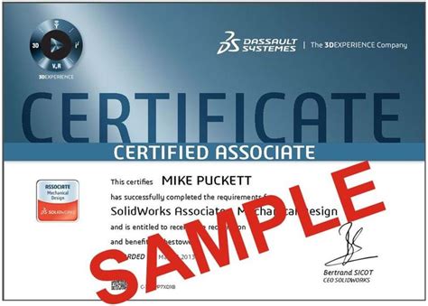 New Solidworks Certification Logos And Certificate Designs