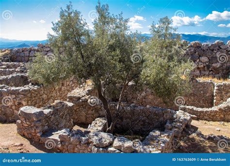 Ancient Greek Complex of Mycenae Stock Image - Image of historical ...