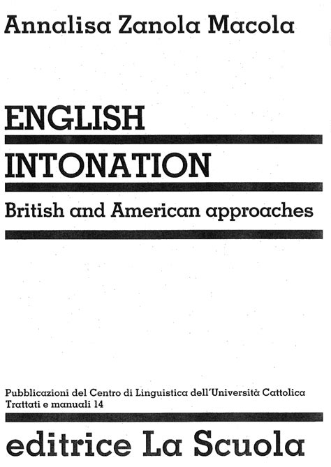 (PDF) ENGLISH INTONATION. British and American Approaches