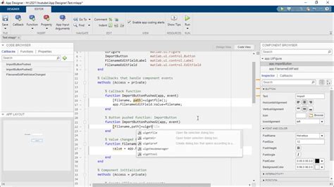 How To Import A File In App Designer Matlab Read A File In Gui