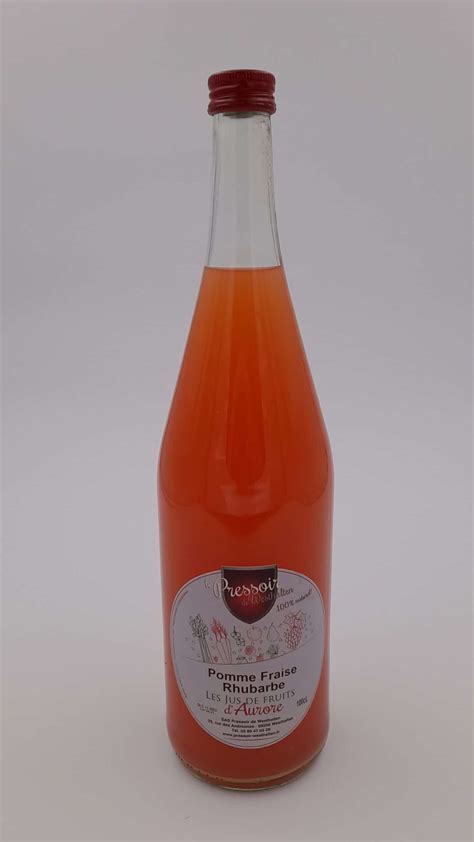 Jus De Pomme Fraise Rhubarbe Cl Pays De Rouffach