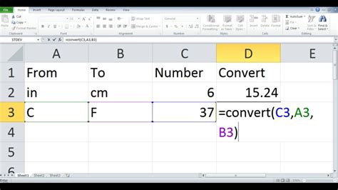 Convert Measurement Units In Excel Youtube