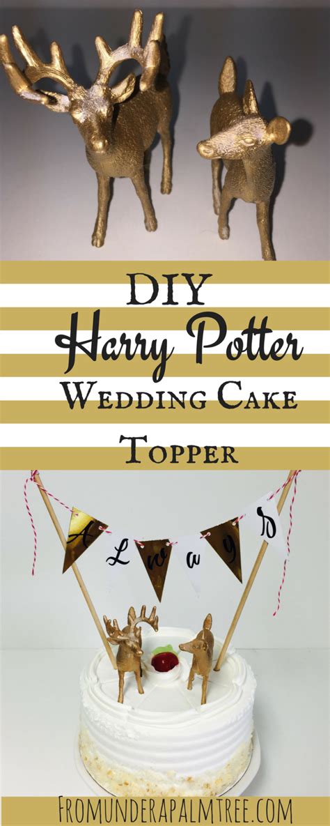 Diy Harry Potter Wedding Cake Topper From Under A Palm Tree