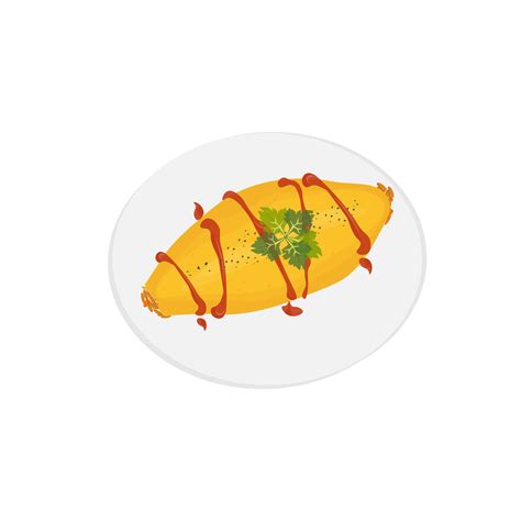 Logo Illustration Homemade Omurice With Ketchup 25275534 Vector Art at ...