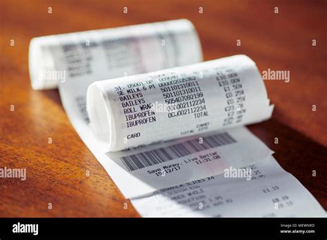 Shop Receipt Hi Res Stock Photography And Images Alamy