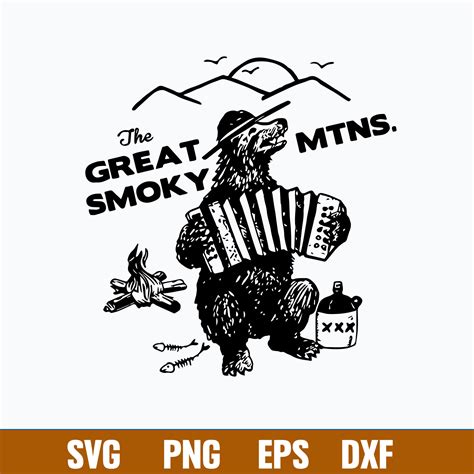 Great Smoky Mountains Svg National Park Svg Smokey The Bea Inspire