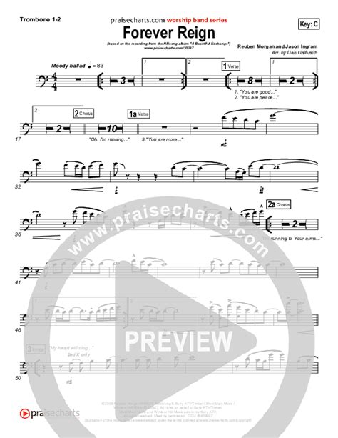 Forever Reign Choral Anthem Satb Trombone Sheet Music Pdf Hillsong