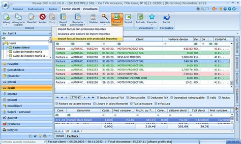 Nexus Erp Posibilitate Import Facturi Ncasate Integral