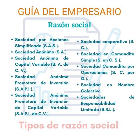 Razón Social De Una Empresa Ejemplo