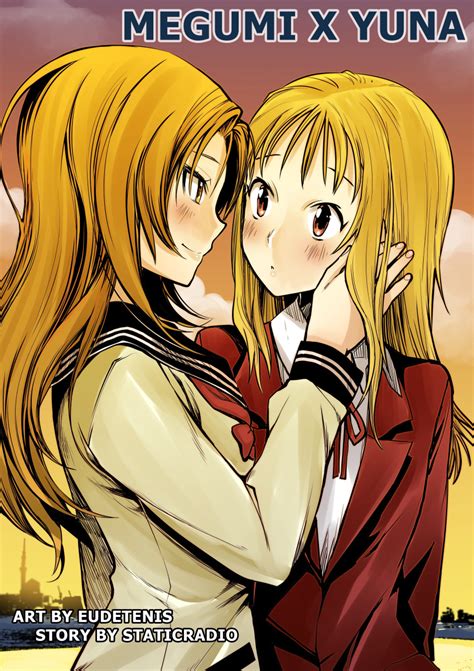 Safebooru 2girls Blazer Blonde Hair Blush Brown Eyes Brown Hair Commission Cover Cover Page