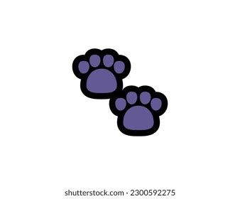 Paw Prints Vector Icon Paw Prints Stock Vector (Royalty Free ...