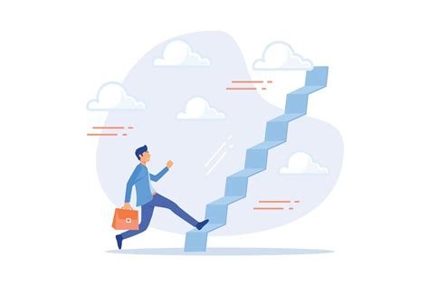 Ladder Of Success Stair Way To Succeed And Reach Business Target