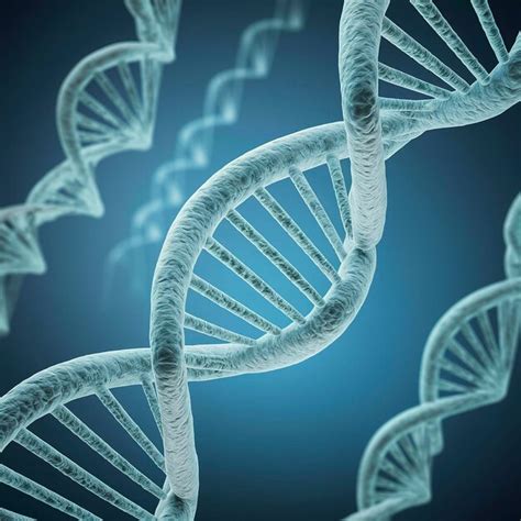 Premium Photo D Dna Structure Or Blue Helix Chromosome Technology