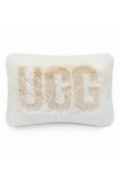 Ugg® Logo Royale Faux Fur Accent Pillow Faux Fur Uggs Accent Pillows