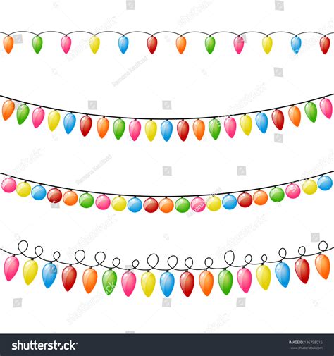 Vector Illustration Colorful Holiday Lights Stock Vector Royalty Free 136798016