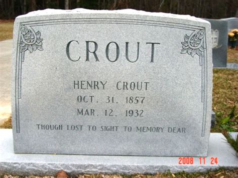 Henry Crout 1857 1932 Find A Grave Memorial