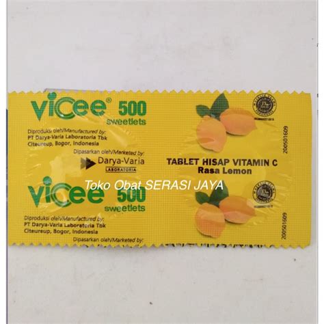 Jual Vicee 500 Tablet Hisap Strip Rasa Lemon Vitamin Suplemen