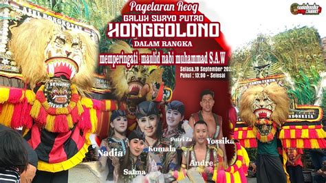 Penampilan Seni Reog Suryo Putro Honggolono Dalam Acara Maulid Nabi