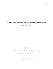 Hcm Final Project Milestone Two Draft Of Billing Marketing And