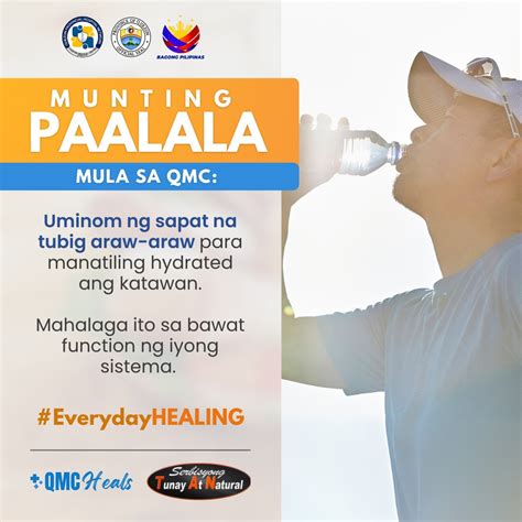 quezon hindi lang pagkain mahalaga rin ang tubig sa kalusugan