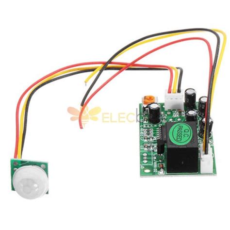 Dc 12v 50ua 3 Wire Human Body Induction Pir Ir Pyroelectric Infrared Sensor Module Relay Sensing