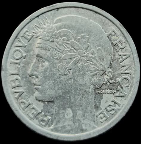 FRANCE PIÈCE 2 Francs Morlon aluminium de 1948 F 269 12 1 EUR 2 35