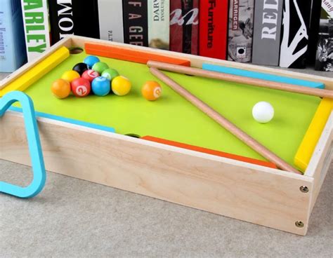 Wooden Billiards Game | Kids billiards outdoor games - ToyArtsy