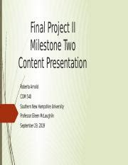 Final Project Ii Milestone Two Roberta Arnold Pptx Final Project Ii