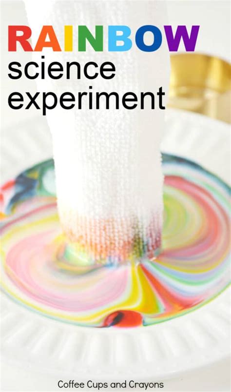 Climbing Rainbow Science Experiment - Coffee Cups and Crayons