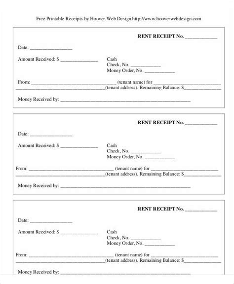 Download Printable Rent Receipt Templates Pdf Word 14 Rent Receipt