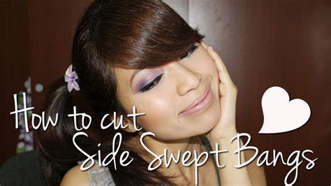 How To Cut Side Swept Bangs Fringe Youtube