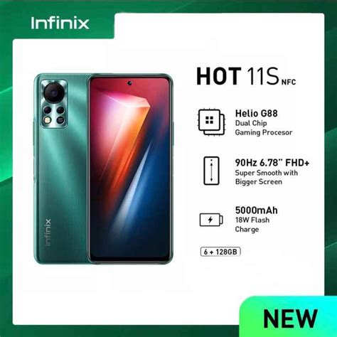 Jual Infinix Hot 11s NFC 4GB 64GB 6GB 128GB MediaTek Helio G88