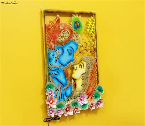 Buy Multicolor Radha Krishna Wall Art At 41 OFF Online Wooden Street