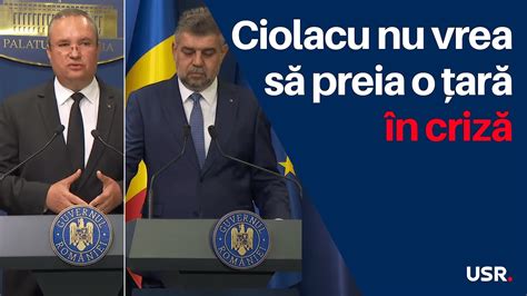 Roata căruței PSD PNL s a împotmolit Ciolacu nu vrea să preia o țară