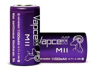 1xbateria Recargable De Ion Litio Vapcell 18350 1100mah M11