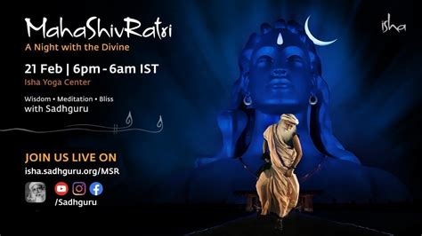 Live Mahashivratri Isha Shivrathri With Sadhguru Youtube