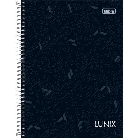 Caderno Espiral Capa Dura Colegial 1 Matéria Lunix 80 Folha JR Papelaria