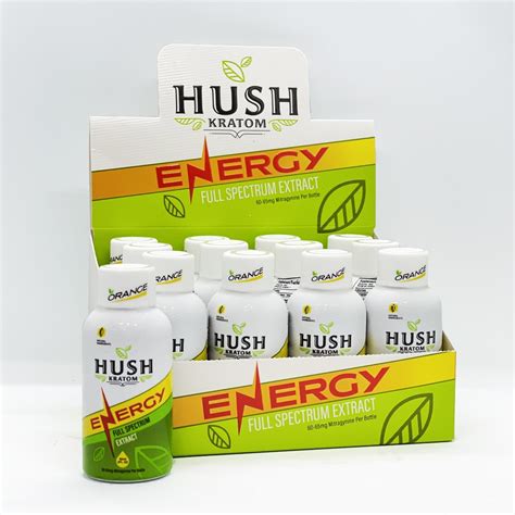 Buy Hush Orange Kratom Energy Shot 60ml Shot