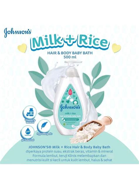 Jual Johnsons Milk Rice Hair Body Baby Bath 500 Ml Di Seller Joysa